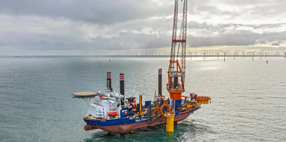 Van Oord's Aeolus offshore construction vessel