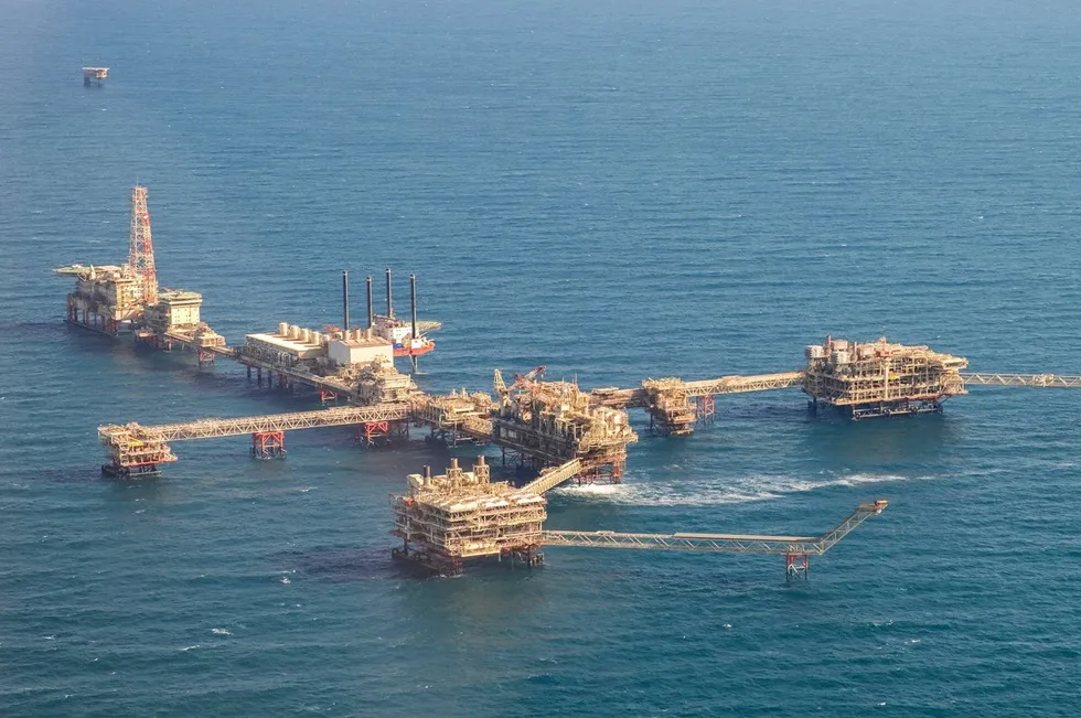 A key Adnoc offshore platform at Adnoc's Lower Zakum asset.
