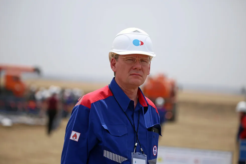 Optimism: Executive director of Kazakh-Russian pipeline operator Caspian Pipeline Consortium, Nikolay Gorban.