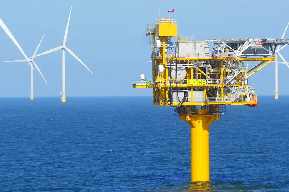 The Blythe offshore platform in the Saturn Banks area, UK North Sea