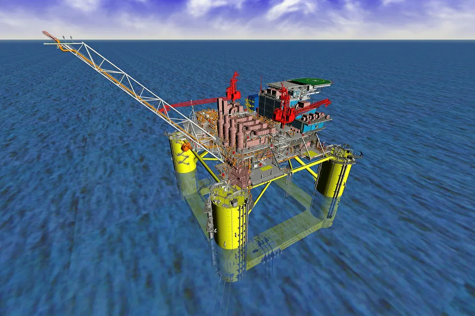 Whale project: artist's impression of the Whale floating production unit