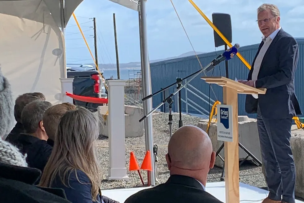 Grieg CEO Andreas Kvame has said he remains bullish on the future of Newfoundland salmon farming.