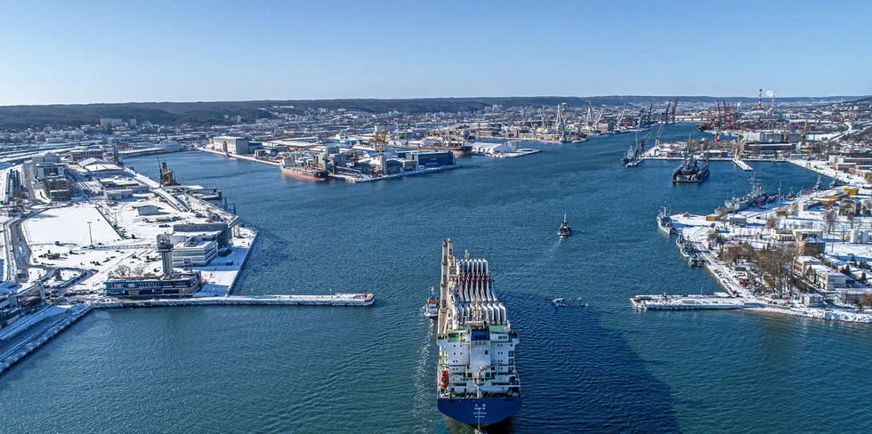 The Port of Gdynia.