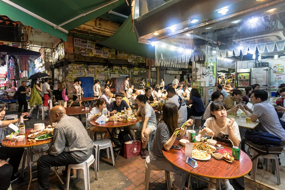 A crowded restaurant in China recalls happier times for the country's foodservice industry.