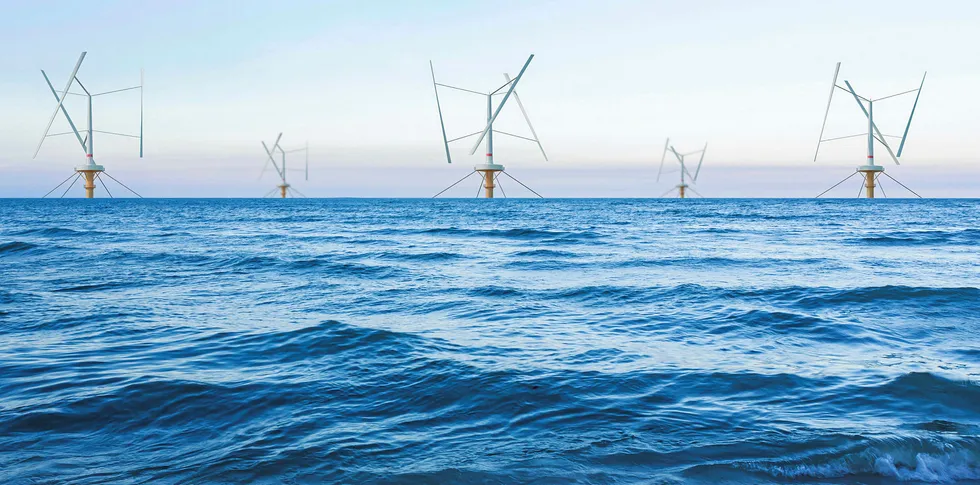 CGI of SeaTwirl units offshore