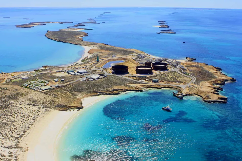 Affected: the Santos-operated Varanus Island processing facility, Western Australia.