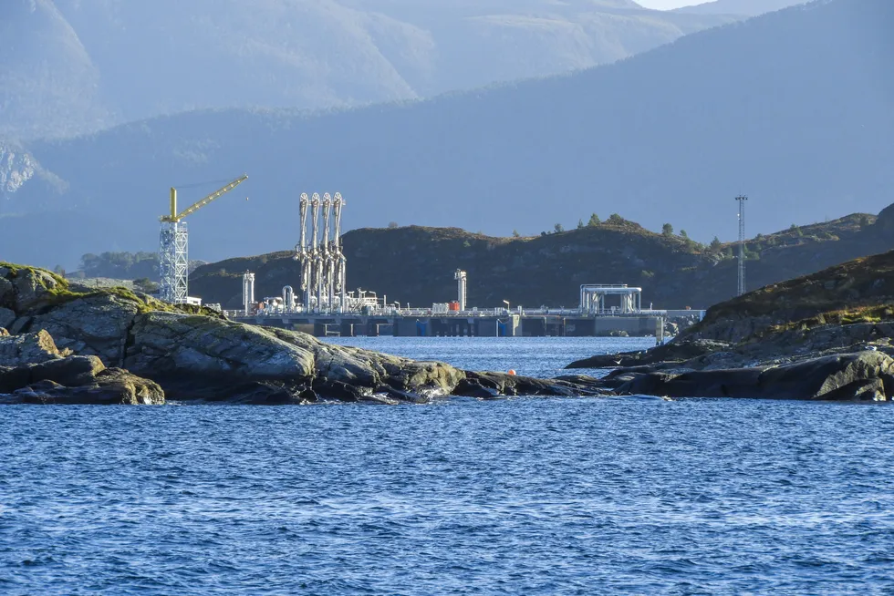 The Nyhamna processing plant in Norway.