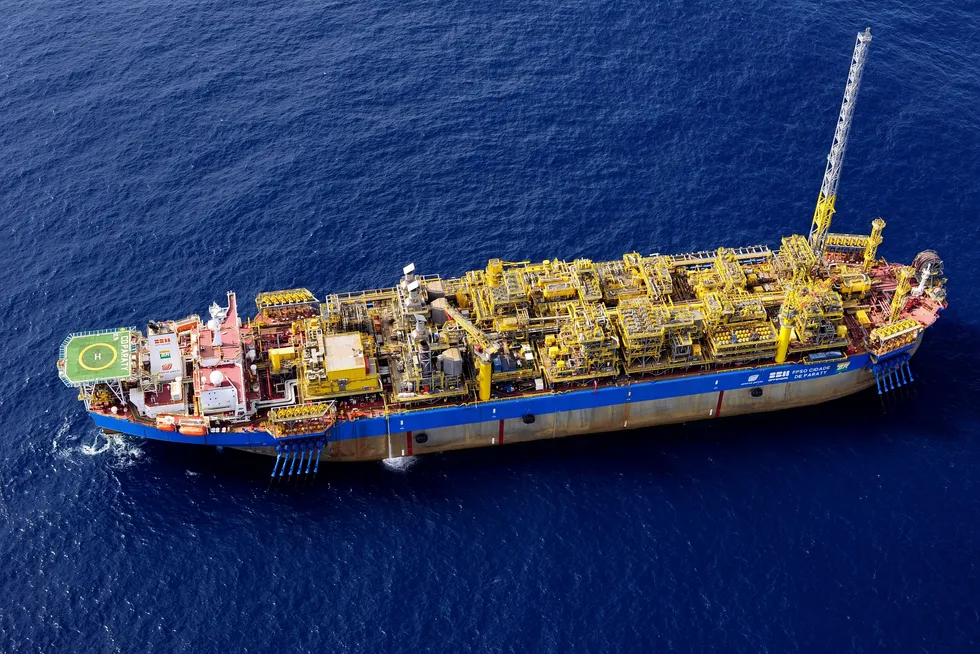 The Cidade de Paraty FPSO, located on the Lula Northeast field offshore Brazil.