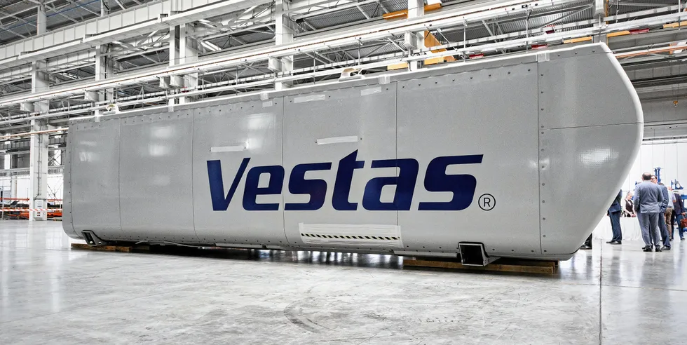 Vestas nacelle at Russian factory where production is likely to end