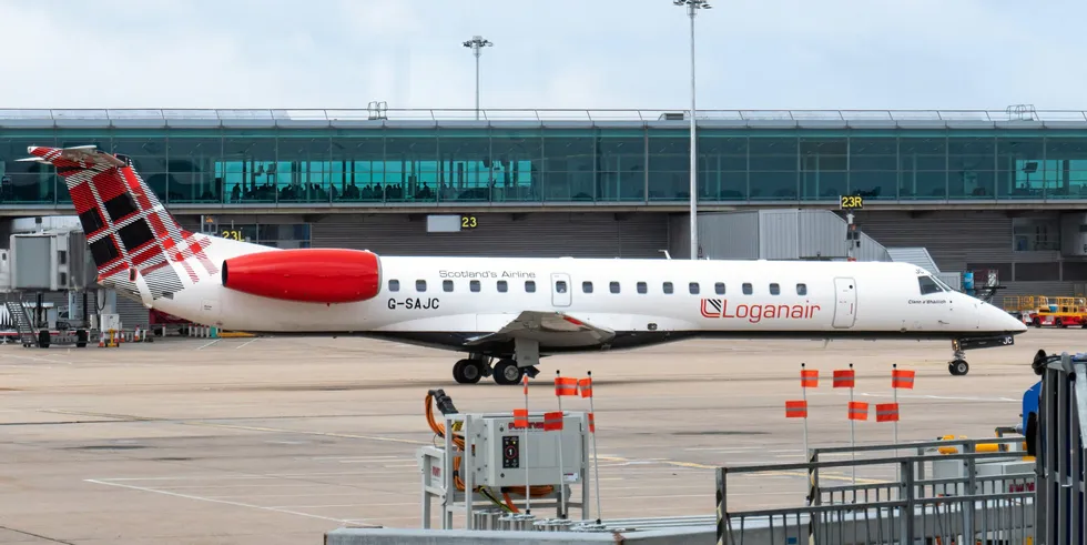 Embraer aircraft of Scottish airline Loganair