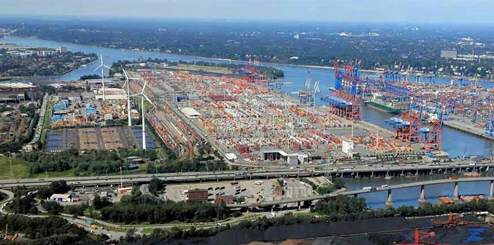 . The port of Hamburg.