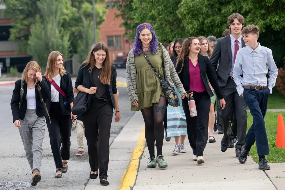 In August 2023, a judge in the US ruled in favour of a group of youths (pictured) who accused the state of Montana of violating their rights to a clean environment.
