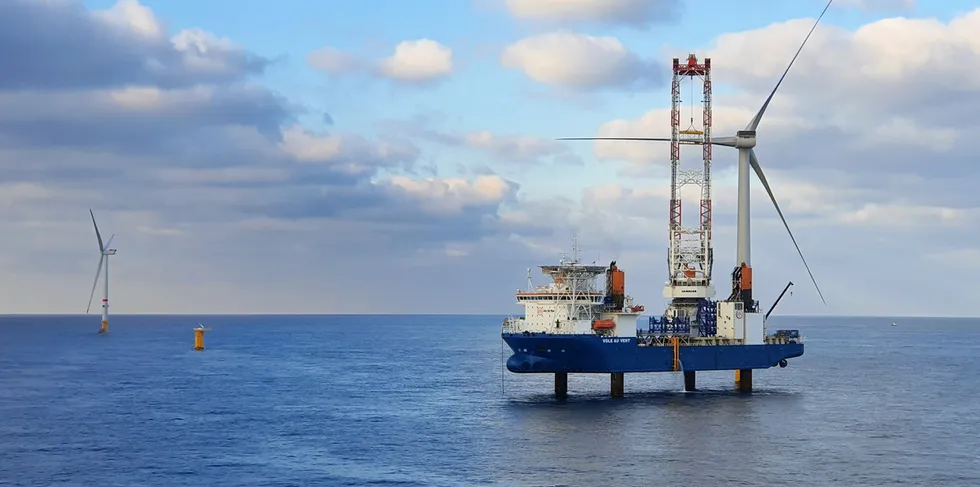 Construction of Parkwind's Northwester 2 array off Belgium.