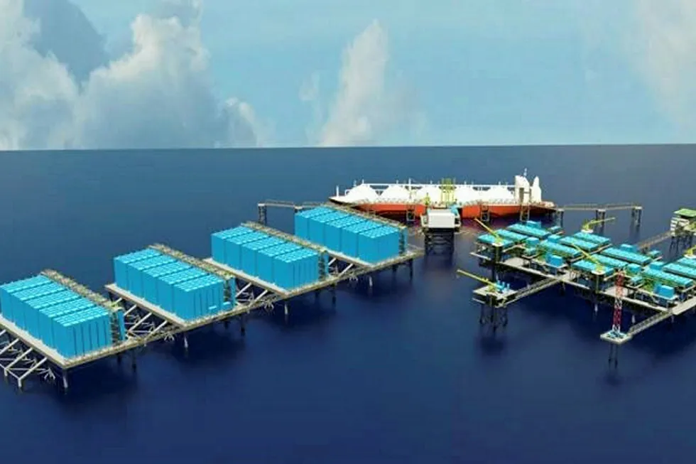Potential design: an impression of what the platform liquefied natural gas complex could look like
