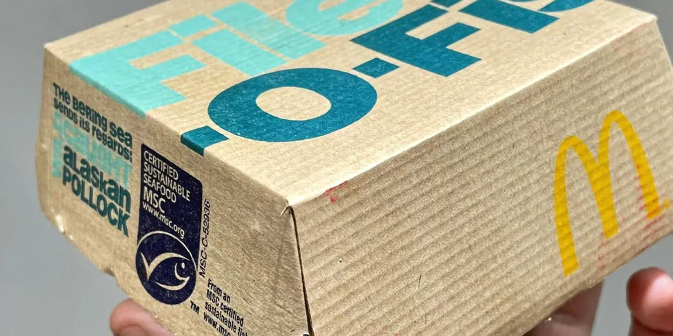 McDonald's Filet O Fish sandwich made with Alaska pollock is driving block production, according to some US producers.