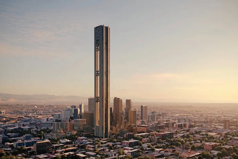Future skyscrapers could store enough green energy to power themselves and neighbouring buildings, says Energy Vault.