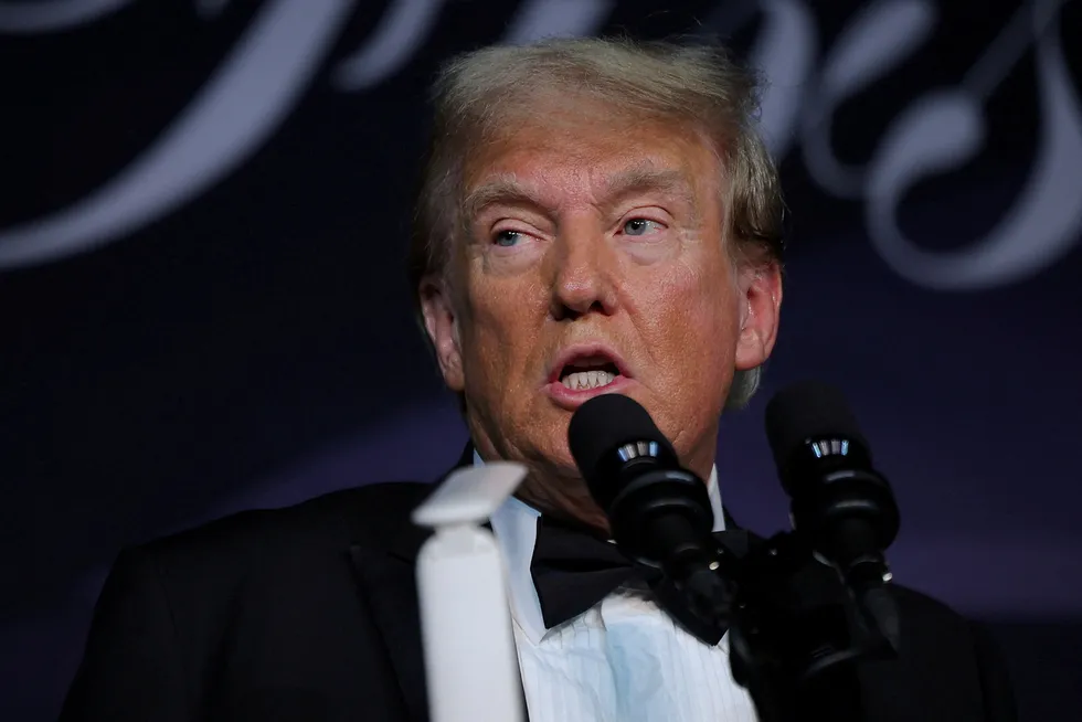 US President-elect Donald Trump speaks at the America First Policy Institute (AFPI) gala at Mar-A-Lago in Palm Beach, Florida, US on 14 November 2024.