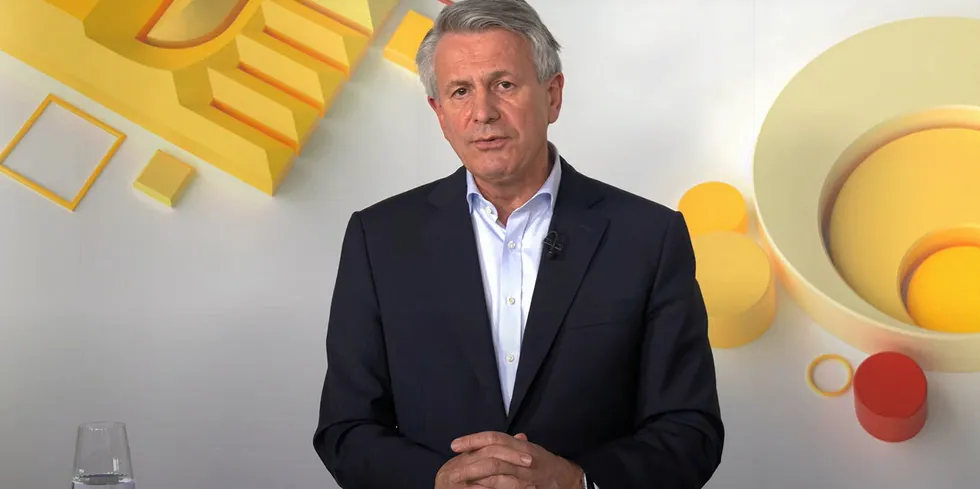 Shell CEO Ben van Beurden talking to analysts last week.