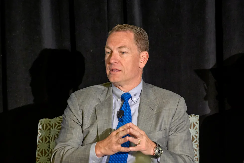 Joe Bundrant has been a strong proponent of US legislation to ban Russia-origin seafood. Pictured above: Bundrant at the IntraFish Seafood Leadership Event in Boston in 2024.