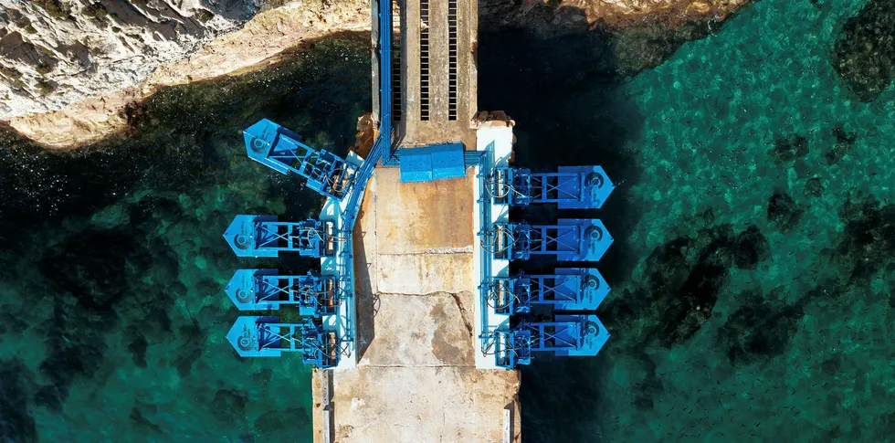 EcoWave wave power generator in Gibraltar