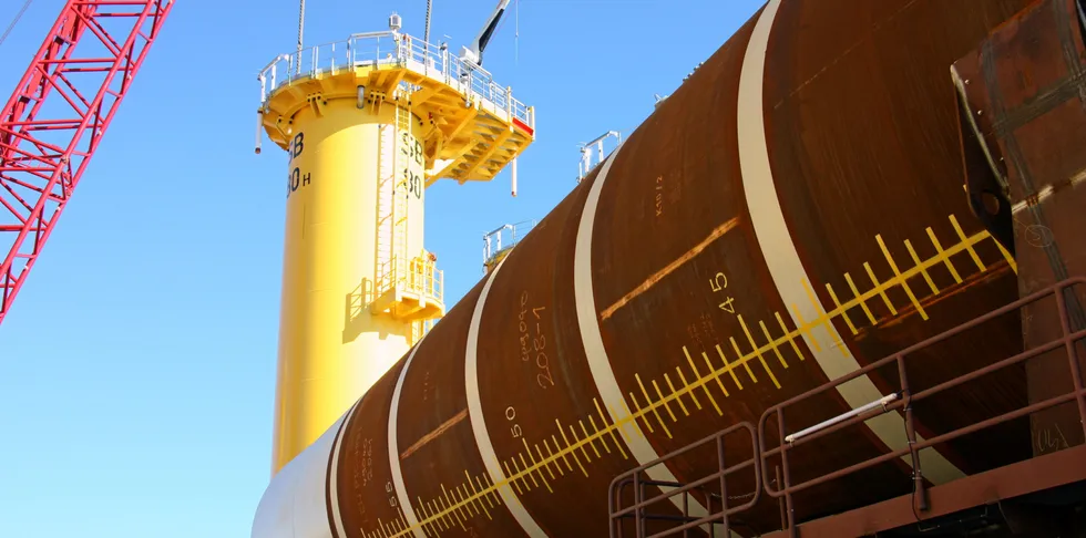 Bladt's latest monopile design is 100 metres long, 15 metres wide and weighs 3,000 tonnes