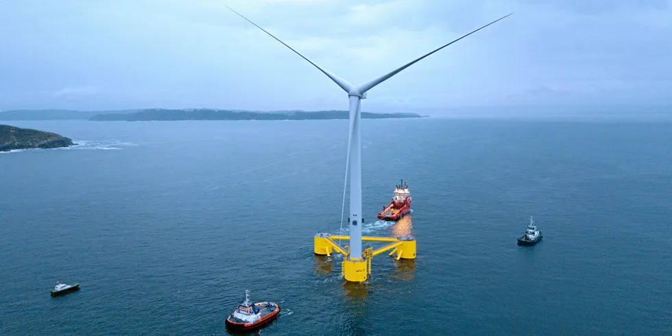 Principle Power's semi-submersible floating wind platform