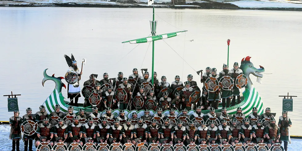 Viking celebration on the Shetland Islands