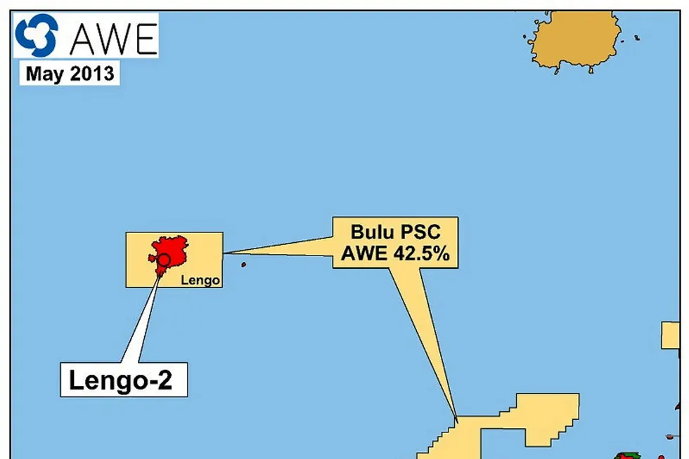 Successful well: the location of the Lengo-2 appraisal.
