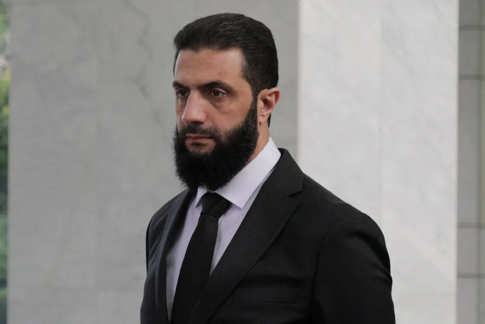 Syria’s de facto leader Ahmed al-Sharaa.