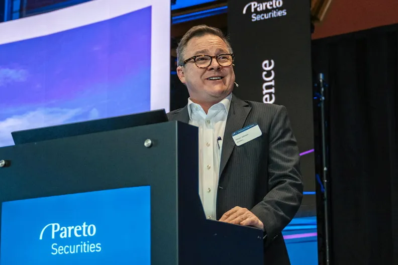 Seadrill chief executive Simon Johnson at the 2024 Pareto Securities’ energy conference