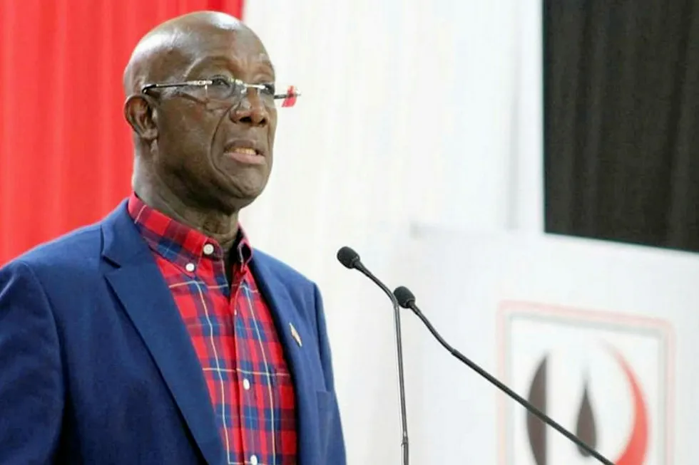 Ebullient: Trinidad & Tobago's Prime Minister Keith Rowley has a background in geology
