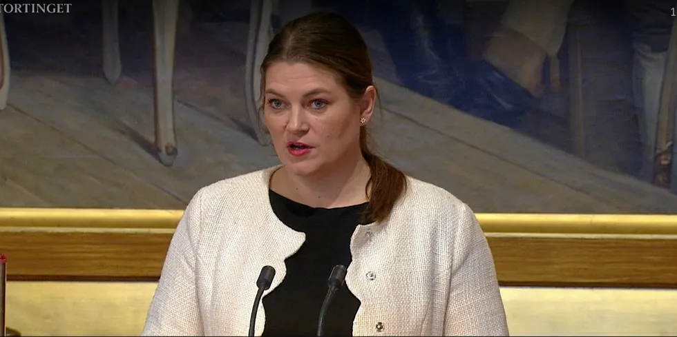 "The Coastal States have still not agreed on a new distribution," said Cecilie Myrseth Norway's Minister of Fisheries.