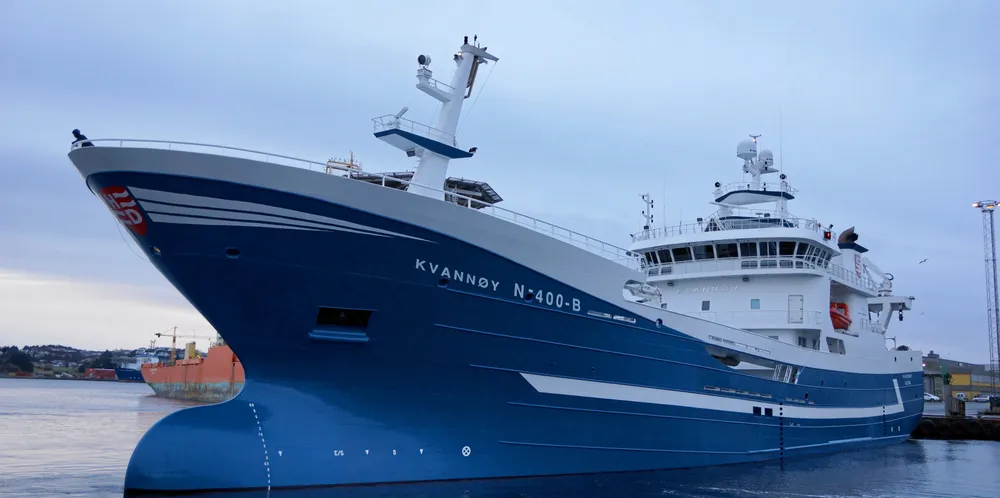 «Kvannøy» fikk 210 tonn makrell på et notkast i Smutthavet.