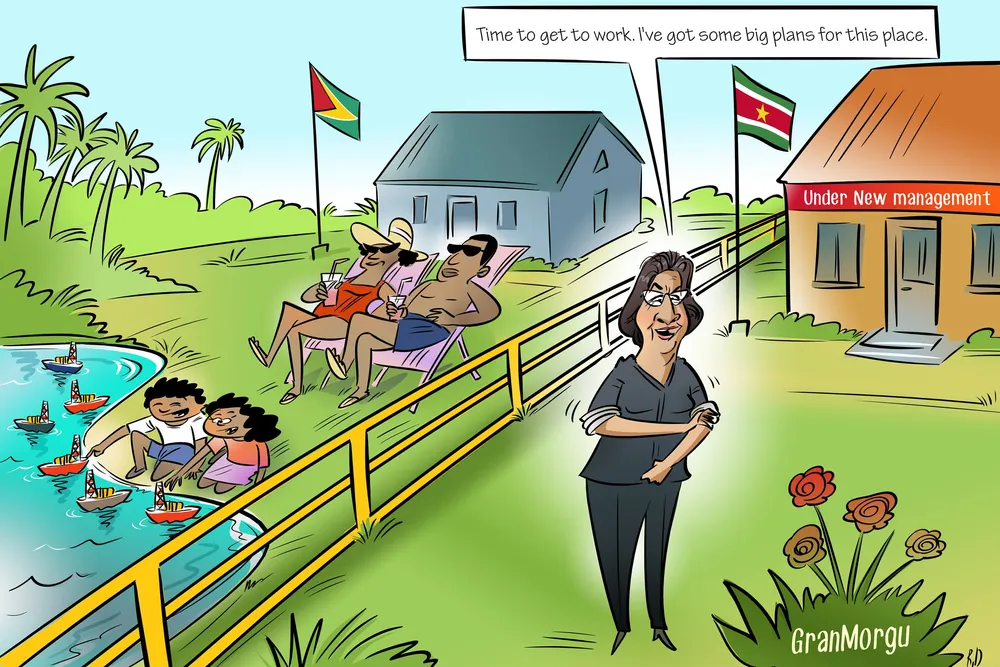Newly-elected President Jennifer Geerlings-Simons is hoping an upcoming oil boom will help improve Suriname's fortunes.