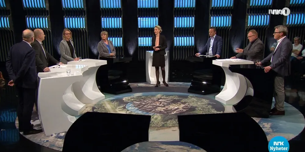 Skjermdump fra NRK Debatten 26. mai 2016