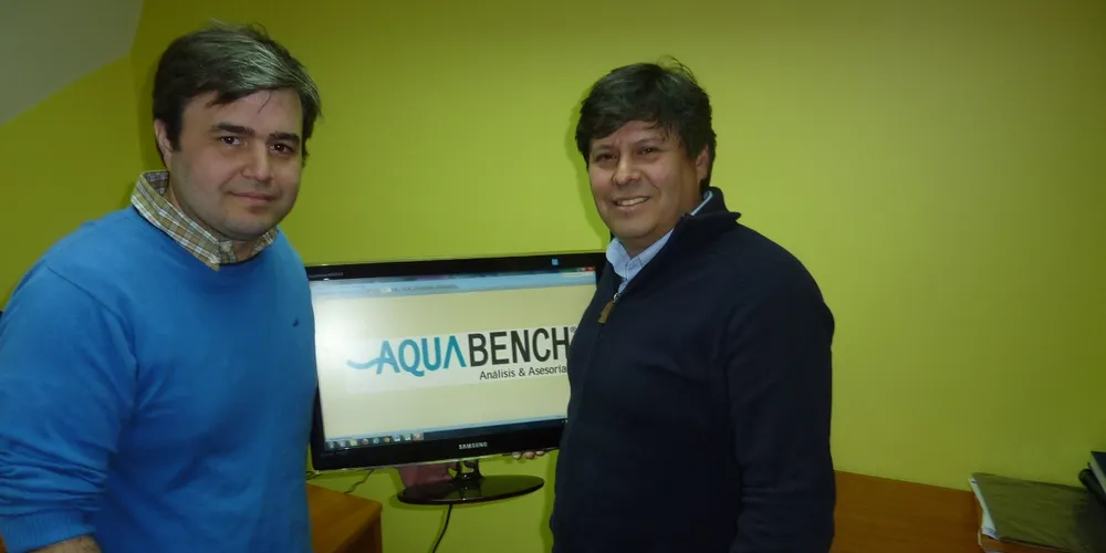 From left to right: AquaBench's Rodrigo Esquivel and Joel Leal.
