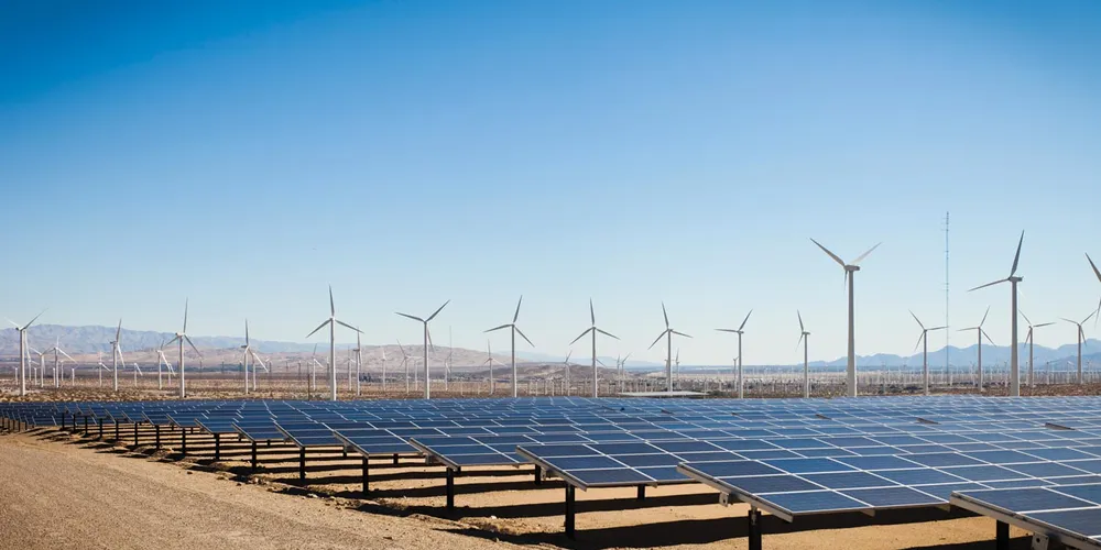 Wind turbines and solar panels working in unison could provide energy 24 hours a day in some areas