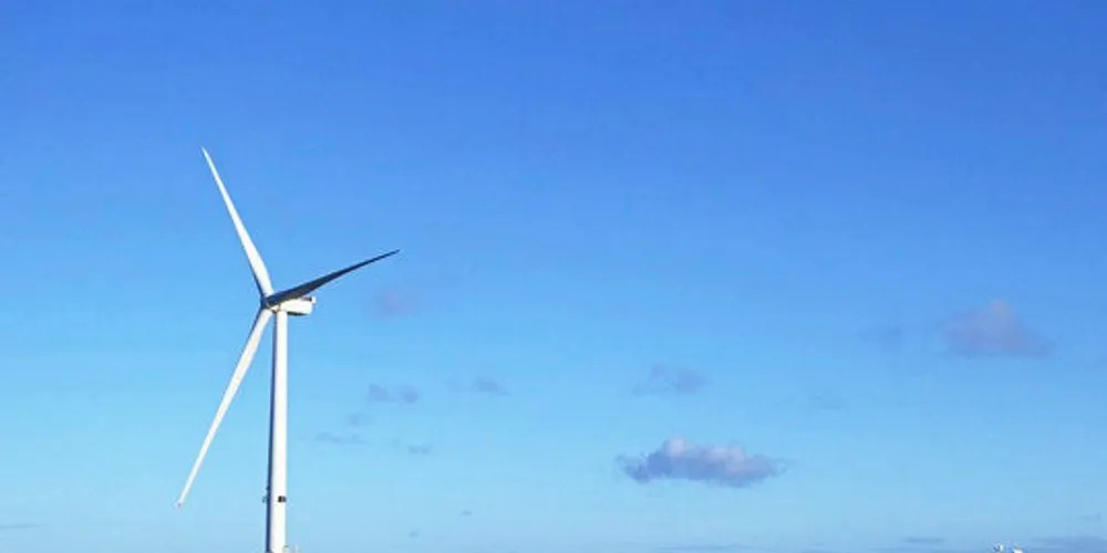 First turbine at Walney Extension.