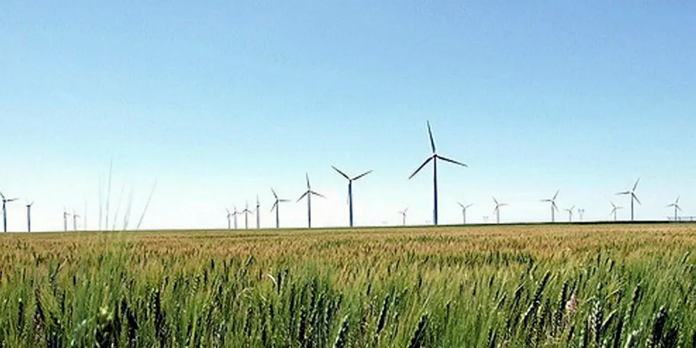 A wind farm in Kansas