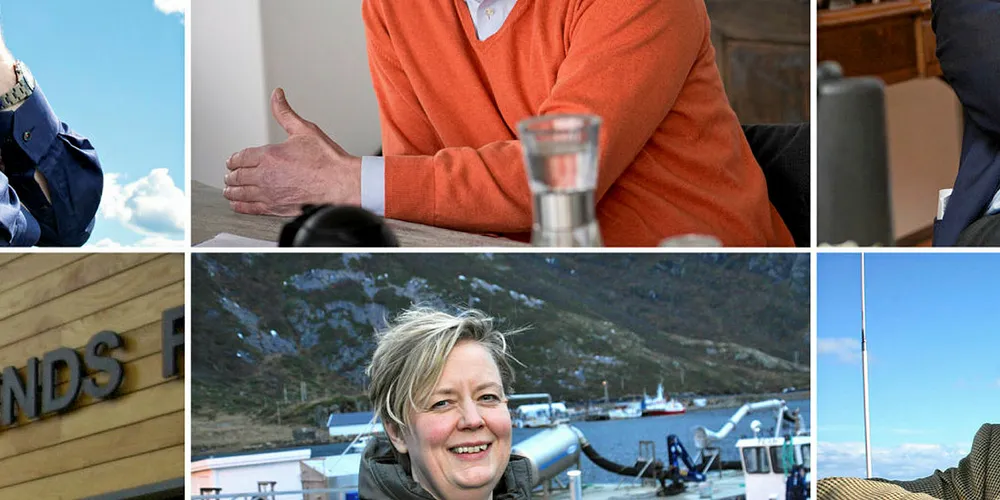 RIKINGENE I SJØMAT-NORGE: 40 av landets 400 rikeste er tilknyttet sjømatnæringen. Her er noen av landets rikeste sjømat-kjendiser. Gerhard Alsaker (oppe t.v), Gustav Witzøe, John Fredriksen, Bjarne Haagensen (andre linje t.v), Eva Kristoffersen og Peder O. Lie.