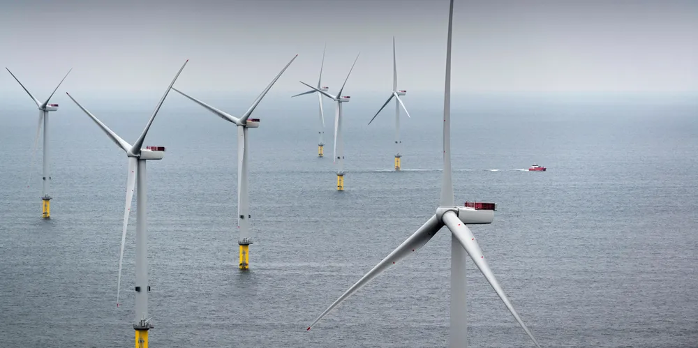 Walney Extension West wind farm in the Irish Sea