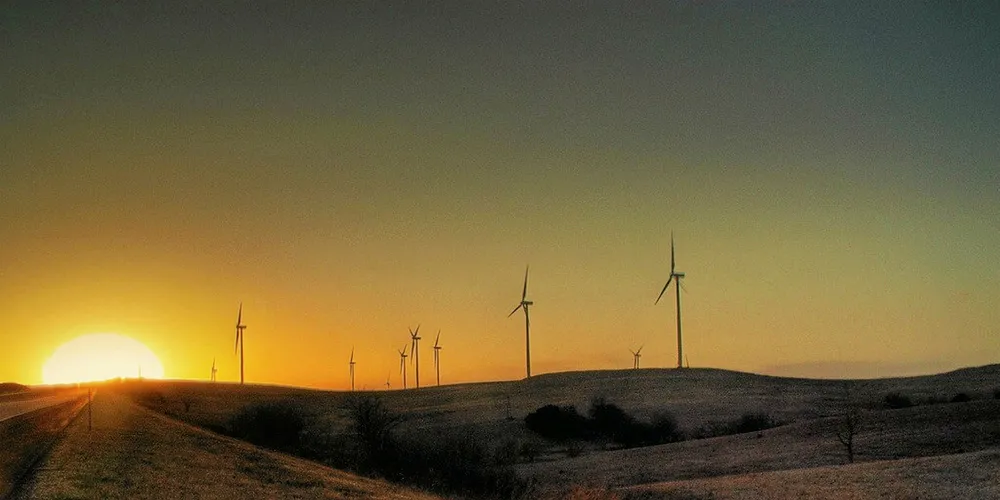 Wind turbines in Kansas.