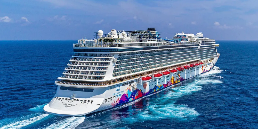 The World Dream one of two of Genting Hong Kong's Asia-based ships which has moved under V.Ships management