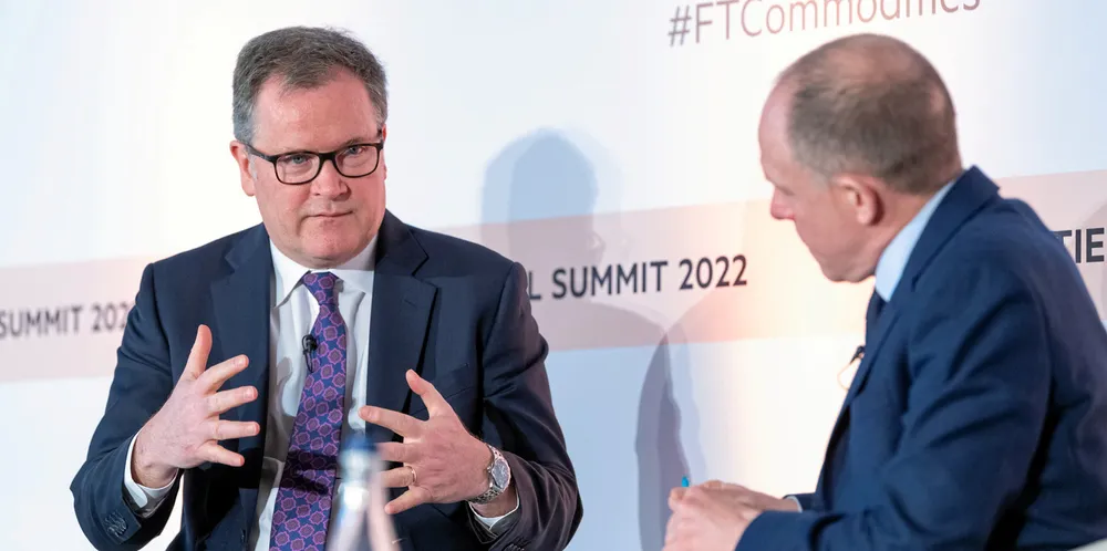 Russell Hardy, chief executive of Vitol, speaks at the FT Commodities Global Summit in Lausanne in March 2022.