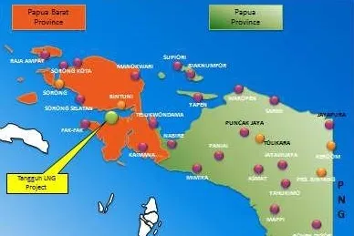 Location: the Tangguh project in the province of West Papua