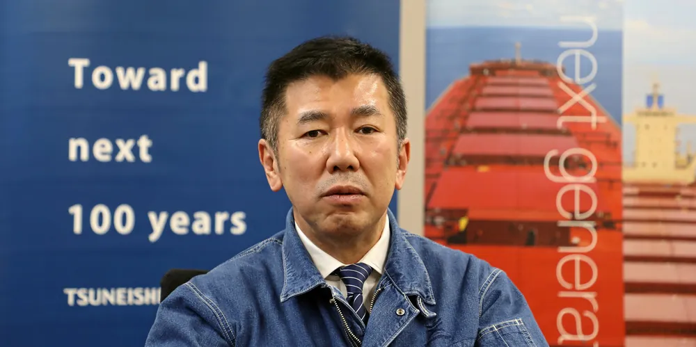 Sachio Okumura, president of Tsuneishi Shipbuilding, has promised the company will become carbon neutral by 2050.