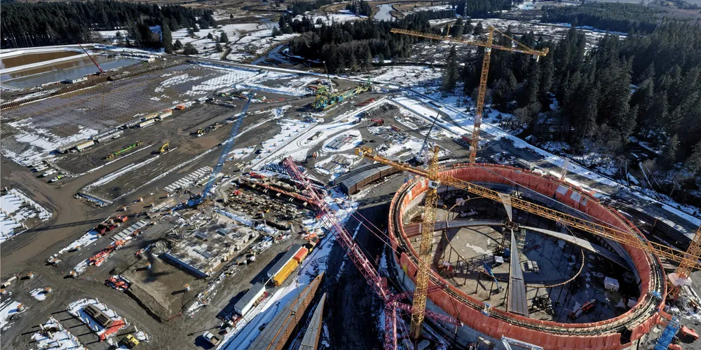 Construction work is in progress at the LNG Canada project near Kitimat, which is targeting a mid-2025 start-up.
