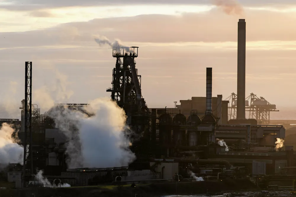 Port Talbot iron and steel works.