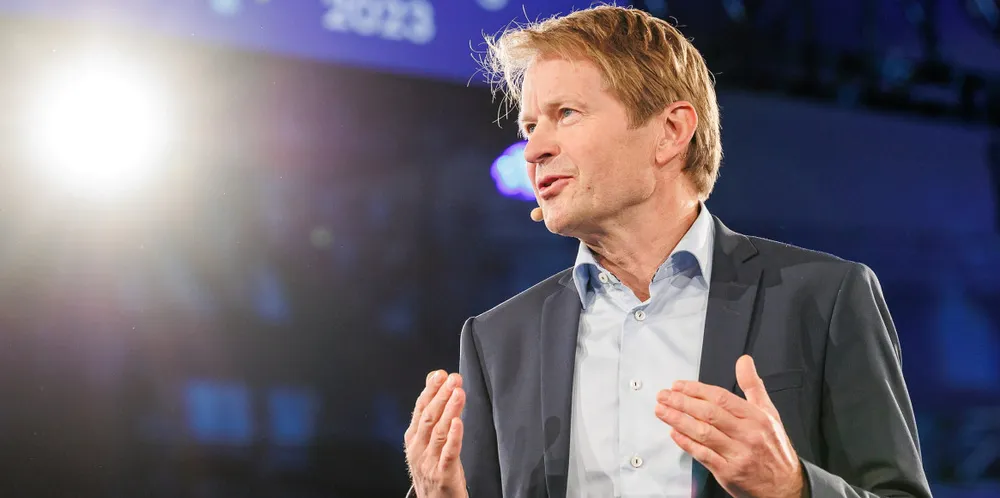 Bo Cerup-Simonsen speaks at Nor-Shipping in June.