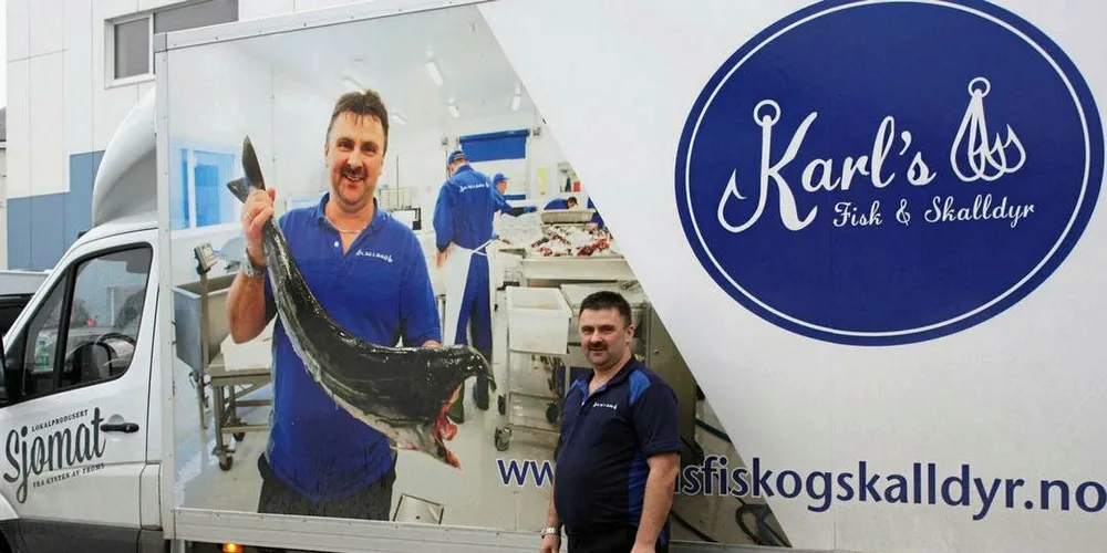 GIR SEG LITT: Karl Alberth Hansen i Karls Fisk og Skalldyr.Foto: Jørn Mikael Hagen